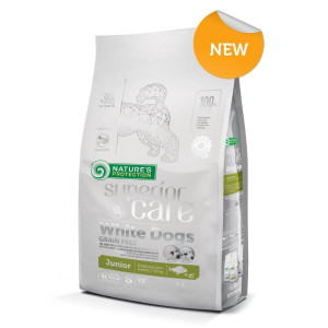 NATURE`S PROTECTION SUPERIOR CARE JUNIOR MINI WHITE sausā barība kucēniem Zivis 10kg